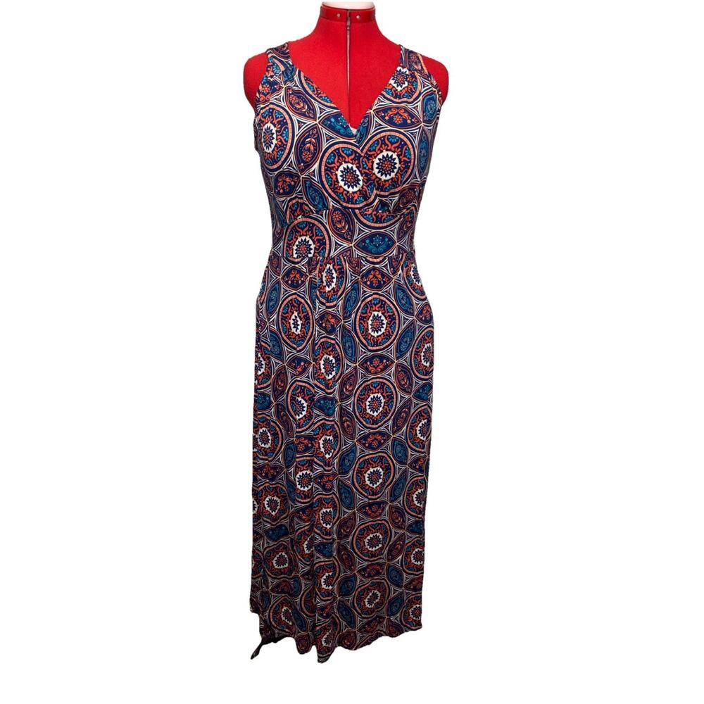 Market & Spruce Sz 1X Jianna Faux Wrap Crisscross Back Knit Maxi Dress NWT